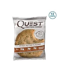 Quest Nutrition Protein Cookie, Peanut Butter,2.04 Ounce, Pack of 12