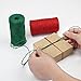 Tenn Well 3Ply Jute Twine, 328 Feet x 2 Rolls Thick Jute String Rope for Gardening, Bundling, Gifts, Decoration, DIY Crafts (Green, Red)