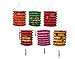 DMtse 12CM Diameter Pack of 12 Mix Colour Chinese New Year Paper Lanterns (Assorted)