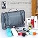 Hanging Toiletry Bag with Travel Bottles Set - Toiletry Kit - Shower Bag for Men and Women - Waterproof Organizer for Travel Accessories Cosmetics Makeup with Mesh Pockets and Sturdy Hook - Gray
