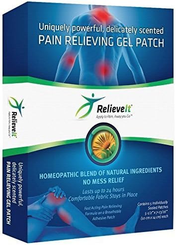 Relieveit Pain Relieving Gel Patch - Uniquely Powerful, Delicately Scented, Natural, No Mess Relief – Last up to 24 Hours
