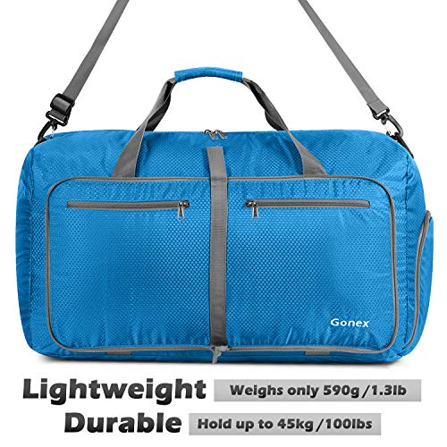 Gonex 40L Packable Travel Duffle Bag for Boarding Airline, Lightweight