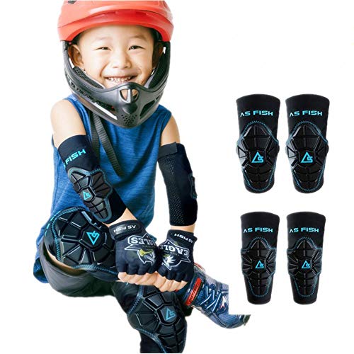 Atphfety Kids Knee Elbow Pads Soft Protective Pad,Knee Elbow Guard Sleeve for Safe Biking Rollerblading Skateboard Skating Scooter Sports