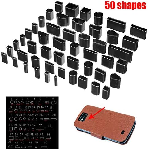 50 Shape Style One Hole Hollow Punch Cutter Tool Set for DIY Leather Craft Camera Or Phone