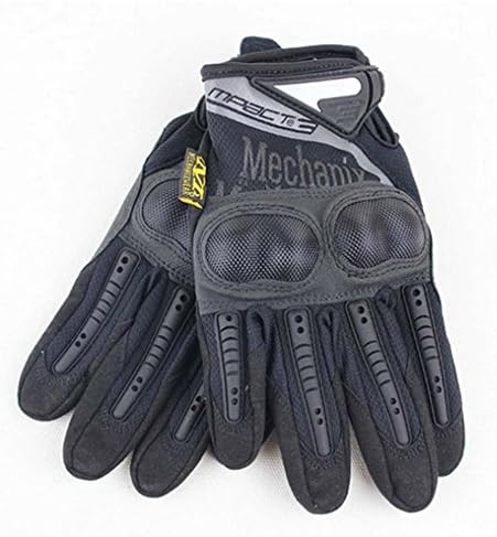 Outdoor tactical cycling gloves bivalve full cream gloves (Black, L)