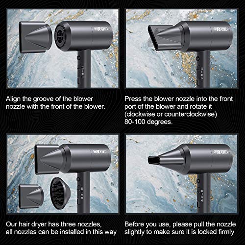 Ionic Hair Dryer, Professional Salon Negative Ions Hair Blow Dryer