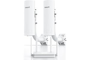 UeeVii CPE450 Wireless Bridge and WiFi 6 Router AX3000 Kit, 5.8GHz WiFi Bridge Outdoor with Mounts, IP65 Waterproof, 3KM Poin