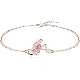 LOVGIFSET Flamingo Bracelet Flamingo Bracelets for Women Sterling Silver Summer Flamingos Gifts Jewelry for Mom Daughter