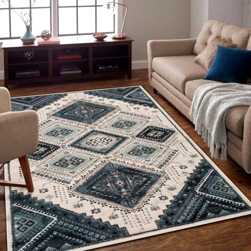 Superior Indoor Area Rug, Jute Backing, Plush Floral Paisley Rugs for Entryway,…