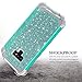 LONTECT Compatible Galaxy Note 9 Case Luxury Glitter Sparkle Bling Heavy Duty Hybrid Sturdy High Impact Shockproof Protective Cover Case for Samsung Galaxy Note 9 - Shiny Teal