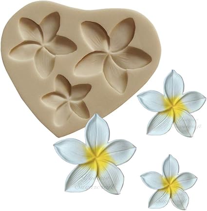 Amazon シリコン型 フォンダン ケーキ型 ベーキング 3d プルメリア オーキッド 花型 自家製ムース シュガーペースト チョコレート アイシング シュガー クッキー ペストリー バター キャンドル ソープ ワッフル 誕生日 結婚式 P 飴 チョコレート型