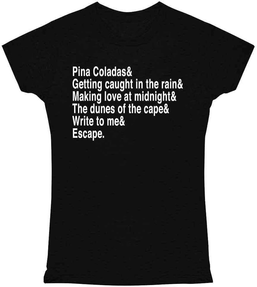 Pina Colada Ampersand List Funny Graphic Tee T Shirt for Women