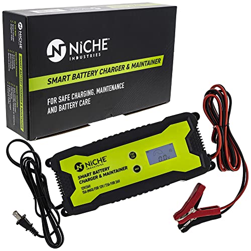 NICHE 15Amp FullyAutomatic Smart Battery Charger Maintainer 12V/24V