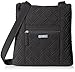 Vera Bradley Women's Microfiber Hipster Crossbody Purse, Black, One Size