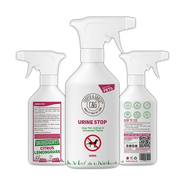 CG-Pets-Urine-Stop-Spray-for-Cat-and-Dog-Repellent-Stop-Cats-and-Dogs-Repeat-Marking-Indoors-and-Outdoors-100-Natural-Enzyme-Urine-Destroyer-500-ML C&G Pets Urine Stop Spray for Cat and Dog Repellent | Stop Cats and Dogs Repeat Marking Indoors and Outdoors | 100…