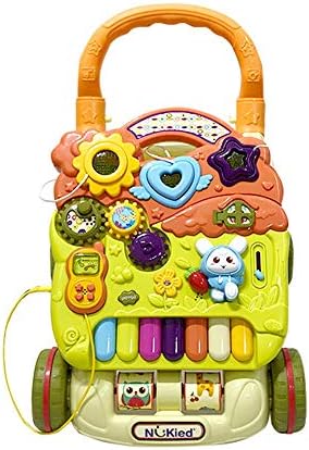 Baby Walker Baby Walker Trolley Multi-Function Learning Walking Baby 6-18 Months Children's Toys (Color : Yellow, Size : Free Size)