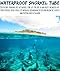 Full Face Snorkel Mask AtlantiSea 180°, GoPro Compatible, Dry Top Snorkeling Tube for Diving Underwater, Panoramic View, Anti-Fog, Anti-Leak Design (Ninja Blue, L/XL)