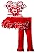 Bonnie Jean Little Girls Heart Appliqued Tutu Playwear Set,