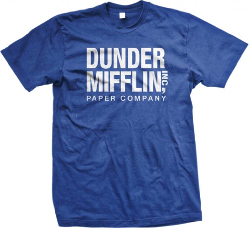 The Office TV Show Dunder Mifflin Paper Men's Royal Blue T-shirt M