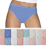 16 Pack Premium Hanes Hi-Cut Briefs Cotton Panties For Women Tagless No Ride Up