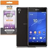 Orzly® - FlexiCase for SONY XPERIA Z3+ (Z4 in Japan) - Protective Flexible Silicon Gel Phone Case in Semi Transparent BLACK - Retail Packed & Designed by Orzly® specifically for use with the SONY XPERIA Z3 PLUS SmartPhone / Phablet (2015 Model)