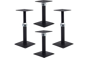 YMSZGBZG 4 Pack Adjustable Floor Jack Post 6"-9" Range of Adjustment, Mini Screw Jack, Telescoping Jack for Temporary Support, House Jack for Leveling.
