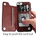Hoofur Slim Fit Premium Leather Compatible with iPhone 6 Wallet Cases Card Slots Shockproof Folio Flip Protective Shell Compatible with iPhone 6/6s (4.7 Inch) (Brown)
