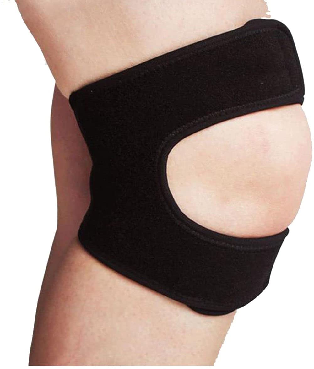 Solace Care Knee Support Neoprene Brace with Open Patella Running, Jumping, Outdoors Sports and Pain Relief Patella Knee Strap - Quad Alignment, Iliotibial & Syndrome Band - Knee Pain (UNISEX)