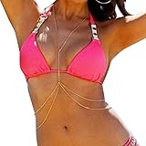 Lookatool® Bikini Beach Crossover Harness Necklace Waist Belt Belly Unibody Body Chain Gold