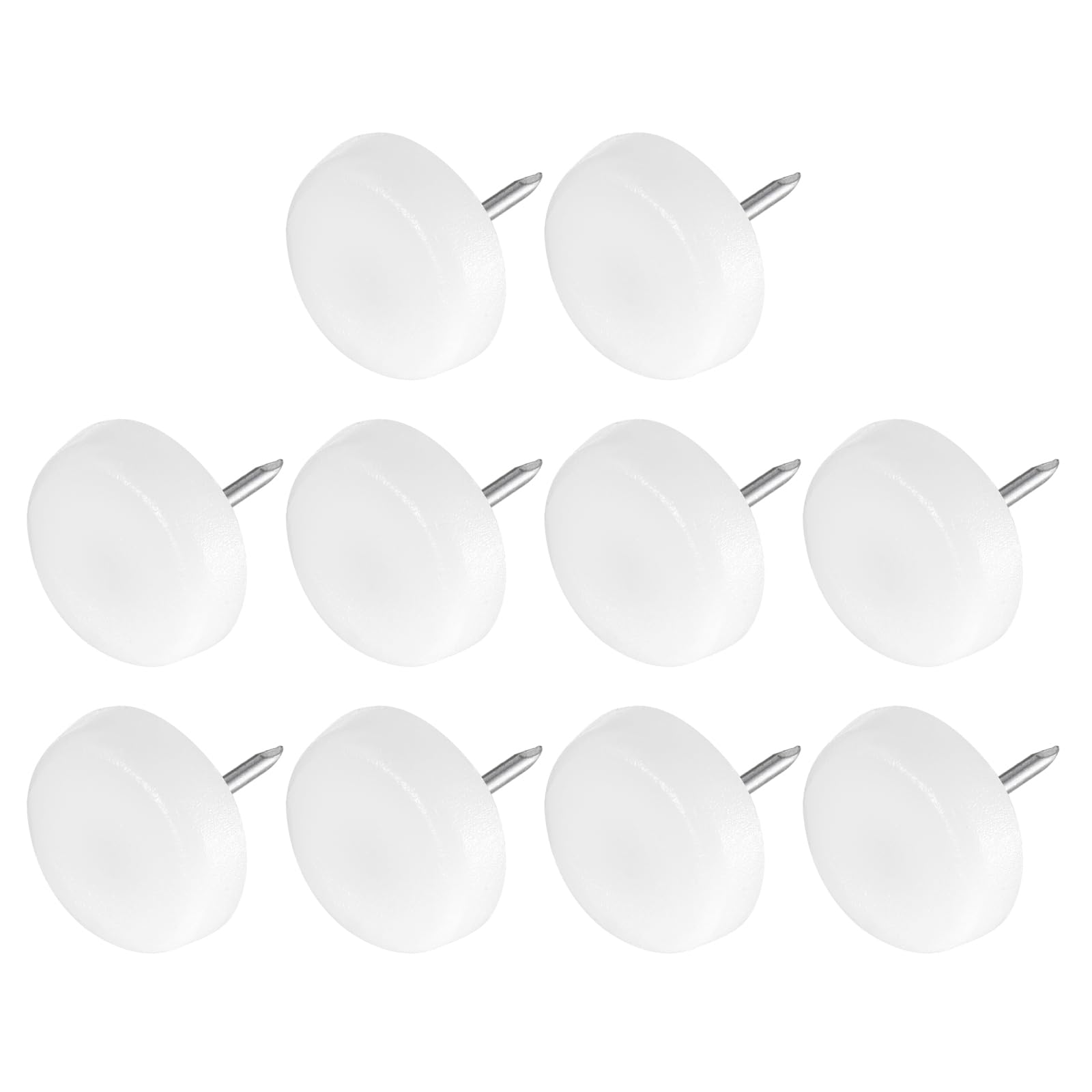 METALLIXITY Furniture Feet Nail (22mm/0.87in) 80Pcs, Plastic Round Chair Glides Sliders - for Chairs Sofa Furniture Sliders Protector Pad, White