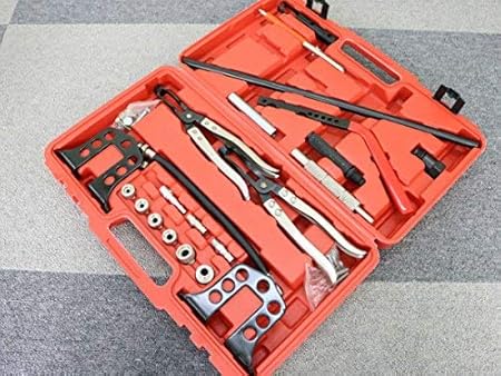 Amazon ユニバーサル エンジンオーバーホール バルブ スプリング コンプレッサー バルブシール リムーバー インストール リペアキット 工具一式 エンジン用ツール 車 バイク