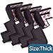 PORUARY Soft Baby Proofing Corner Guards Stripe Protectors 8 Pack with Pre-Taped 3M Tape Clear Corner Protectors Safe Corner Cushion(L-Shaped) (Brown)