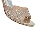 Aisun Women's New Rhinestones Open Toe Dress Slip On Slide Sandals Stiletto Kitten Heels Shoes