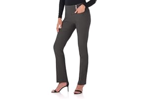 Rekucci Women's Ease Into Comfort Pull-On Straight Pant with Pockets