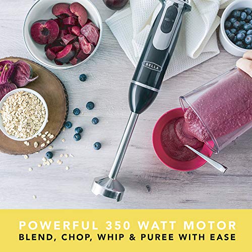 BELLA 10Speed Immersion Blender with Attachments, 350 Watt, Immersion