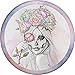 Sassy Southern Charm & Grace Beautiful Sugar Skull Lady & Rose on Watercolor PopSockets Stand for Smartphones and Tablets