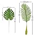 ShoppeWatch Artificial Palm Leaves with Stem (20 Pcs) Tropical Philodendron Monstera Fronds Party Decorations Faux Palm Tree Plant Leaf Fake Imitation Ferns Branches Home Kitchen Plastic Decor AF49
