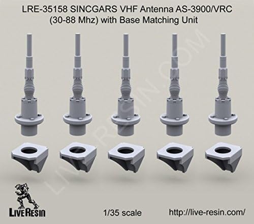 Live Resin 1:35 Sincgars VHF Antenna AS 3900 VRC 30-88 Mhz + Base Unit #LRE35158