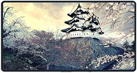 Large Japan Spring City Sakura Gaming Mouse Pad Custom Design Mouse Mat Extended XXL Size for Desk,Laptop,Keyboard & More
