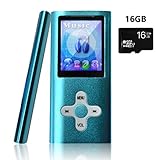 Lonve MP3 Player MP4 Player 16GB Portable Media Music Player with FM Radio Voice Recorder Supporting MP3 WMA WAV Perfect for Kids Sports Blue