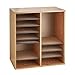 Safco Wood Adjustable Literature Organizer, 16 Compartment with Adjustable Shelves, CDs Storage, and Durable Laminate Finish, for Home Office, Classroom, and Craft Room