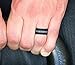 Silicone Wedding Ring for Men - by ArcRings - Comfortable, Breathable, Athletic, Unique Design, Thin Wedding Band for Him - Perfect for the Everyday Man - Black Size 12