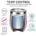 MASCOTKING 12 oz Wine Tumbler,Double Vacuum Insulated Wine Glass with Lids for Keeping Wine, Coffee, Drinks, Champagne, Cocktails