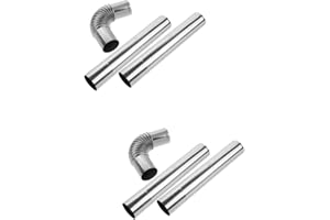 SWOOMEY 2sets Stainless Steel Stove Exhaust Pipe Chimney Ventilation Duct for Outdoor Use Flexible Coil