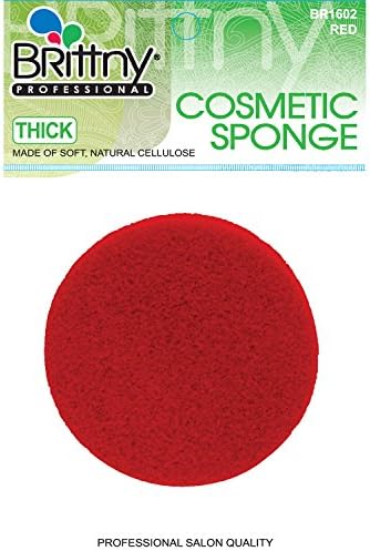 Professional Salon Red Rubber Cosmetic Sponge (12 Sponges) Blending Sponge, Cosmetic Applicator
