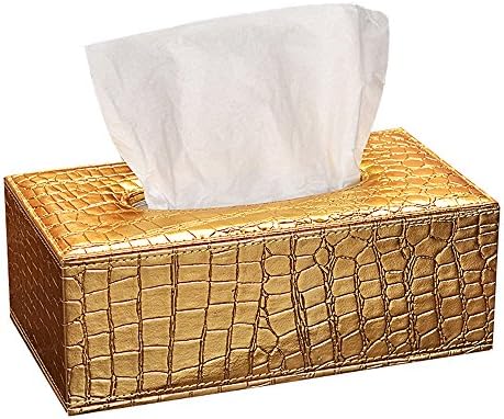 Leather facial Tissue Box Cover Napkin holder Case Container for Home Office Living Room Desktop Table Car By Figella CFXZJH-1 …