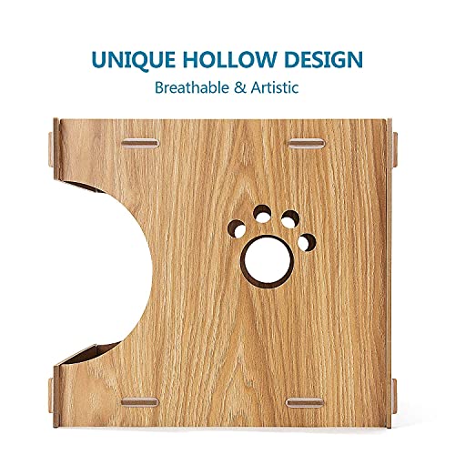 HIPIPET Cat Cardboard Scratcher House Hideaway Beds Box with 4