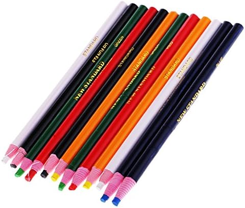 卸売り Sharprepublic ダーマトグラフ 油性 色鉛筆 紙巻き マーキンググラフ クレヨン 赤 黄 24本入り 緑 黒 白 青