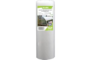 A&A Green Store Greenhouse Plastic 4 Year 6 Mil Film Clear Polyethylene Cover UV Resistant (5 ft Wide x 40 ft Long)