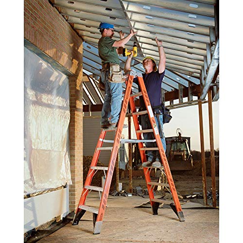Werner T7406 Ladder, 6' Length, 25" Width, 9" Height, Orange